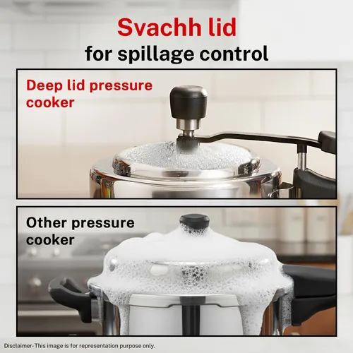 Prestige Nakshatra Essential Svachh Stainless Steel Pressure Cooker - Detail View